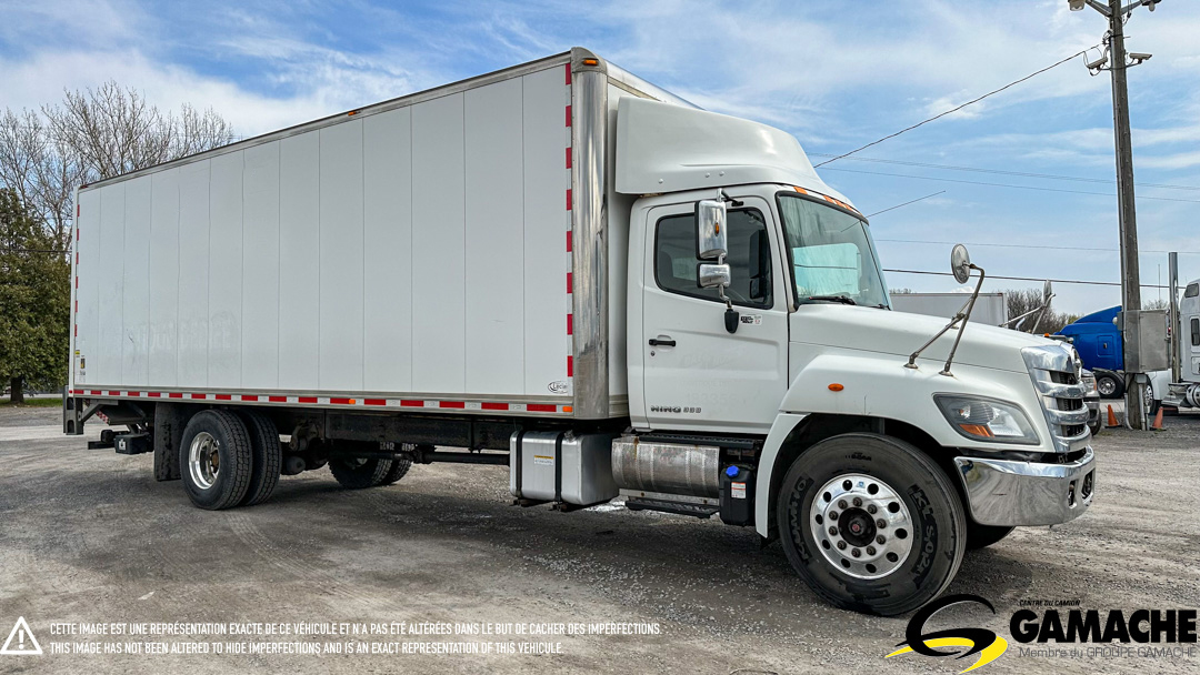 HINO 388 TRUCK DRY BOX VAN WITH TAILGATE